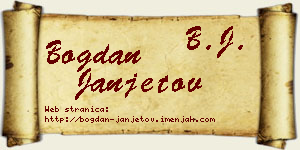 Bogdan Janjetov vizit kartica